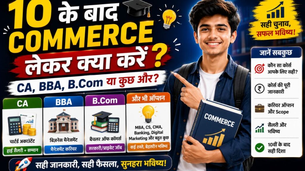 10 ke baad commerce lekar kya kre?