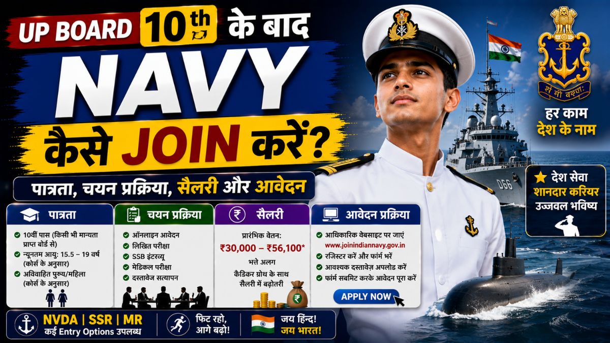 UP Board 10th ke baad Navy kaise join kare