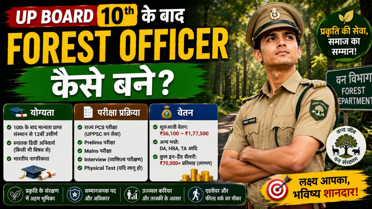 UP Board 10th ke baad Forest Officer Kaise bane?