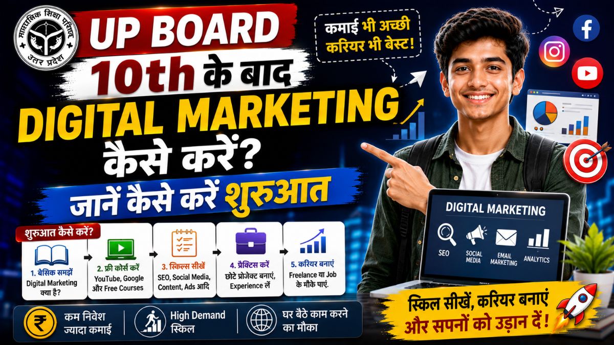 Up Board 10th ke baad Digital Marketing kaise kare