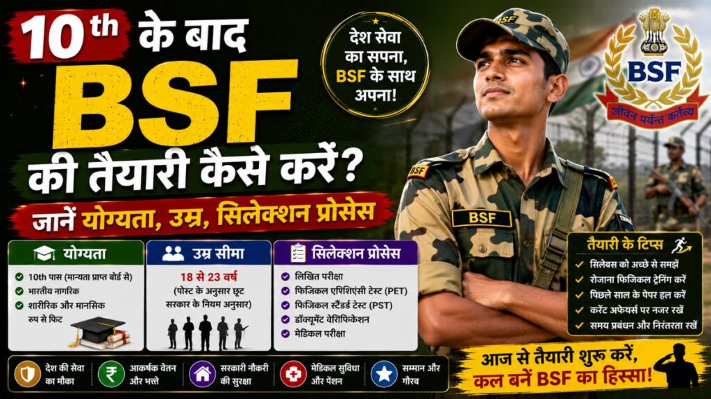 10th ke baad BSF ki Taiyari kaise kare?
