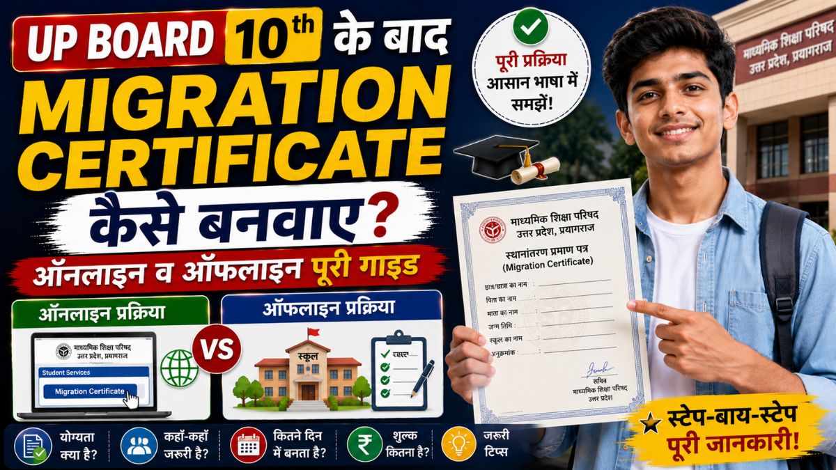 UP Board 10th Migration Certificate kaise banwaye