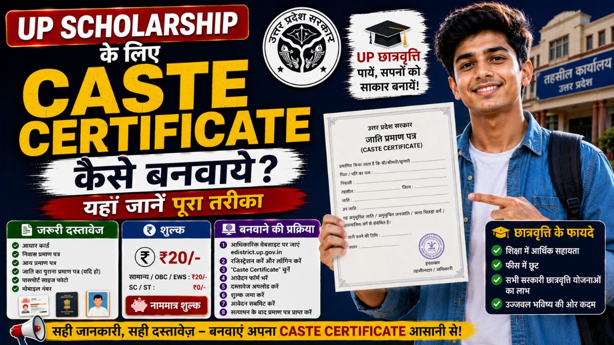 UP Scholarship ke liye Caste Certificate kaise banwaye?